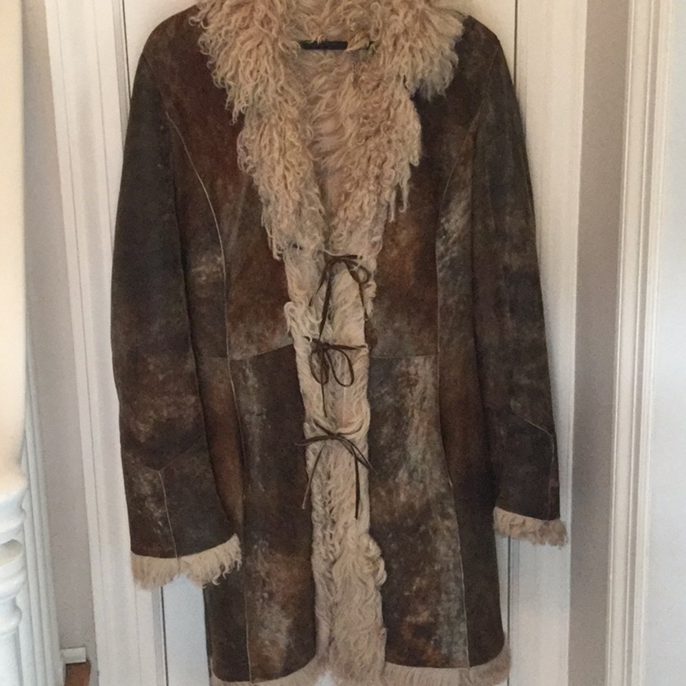Brown Shearling “Almost Famous” Coat Size 10